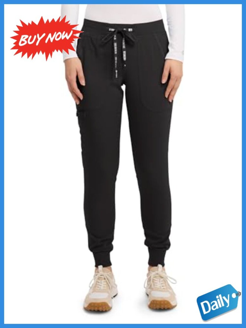 Med Couture Touch Jogger Scrub Pants Women 5 Pockets Stretch Medical Nurse